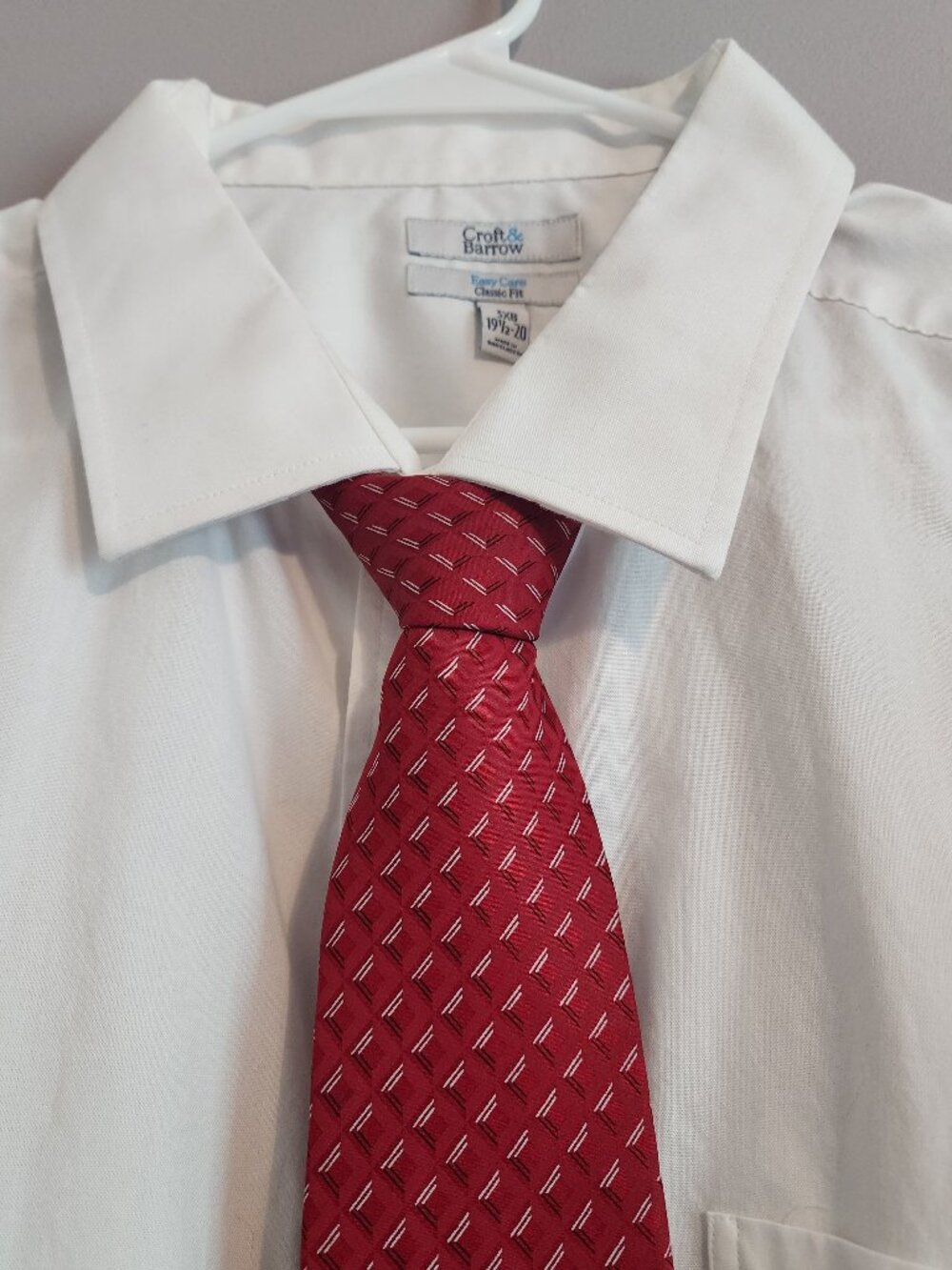 Croft & Barrow Men's Short Sleeve Dress Shirt and Tie Combo - Used